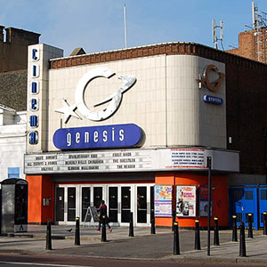 Genesis Cinema building a few years ago, with a rustic look to the building exterior