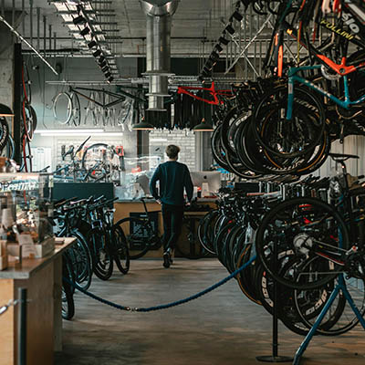 an image of inside spokes and saddles store